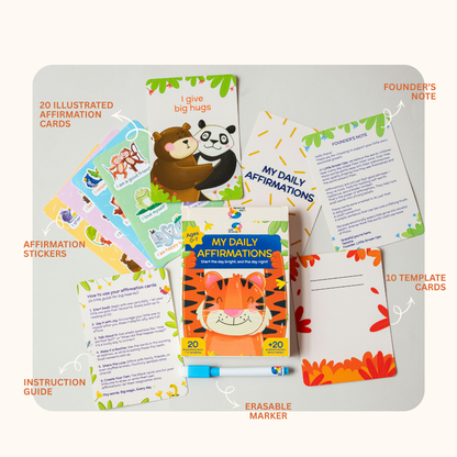 Affirmations Cards for Kids | Pack of 5 for Gifting